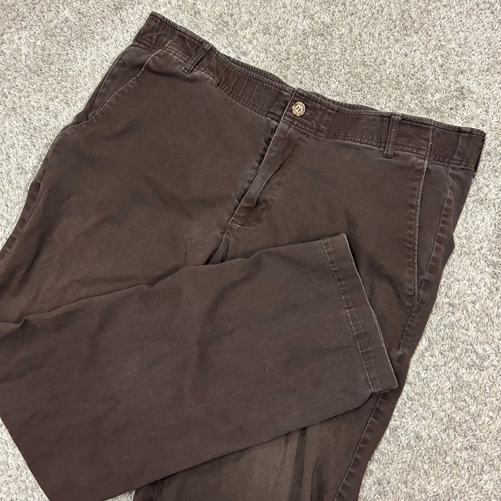 Dixxon D-Flexx Chino Pants 38x32 (38X31) Brown Straight Leg Work Casual Mens